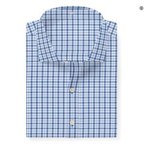 Mens dress shirt - Navy and Light Blue Bold Check.
